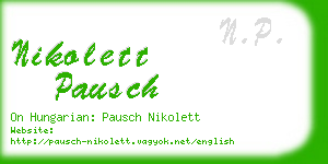 nikolett pausch business card